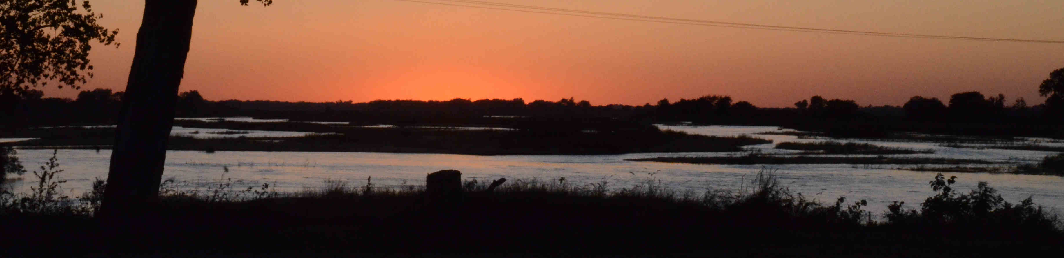 river at dusk